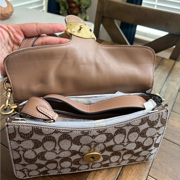 Coach Tabby 26 Medium Crystal Signature Jacquard Shoulder Bag - Picture 11 of 16